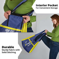 Personalized Curacao Sailboat Grocery Bag Tropical Beach Sunset