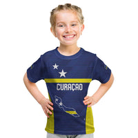 Personalized Curacao Sailboat Kid T Shirt Tropical Beach Sunset