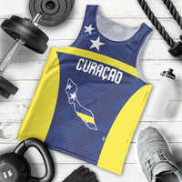 Personalized Curacao Sailboat Men Tank Top Tropical Beach Sunset