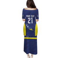 Personalized Curacao Sailboat Puletasi Tropical Beach Sunset