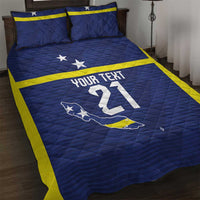 Personalized Curacao Sailboat Quilt Bed Set Tropical Beach Sunset