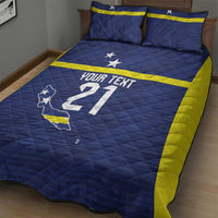 Personalized Curacao Sailboat Quilt Bed Set Tropical Beach Sunset