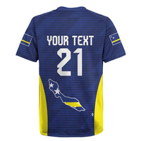 Personalized Curacao Sailboat Rugby Jersey Tropical Beach Sunset