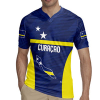 Personalized Curacao Sailboat Rugby Jersey Tropical Beach Sunset