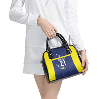 Personalized Curacao Sailboat Shoulder Handbag Tropical Beach Sunset