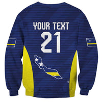 Personalized Curacao Sailboat Sweatshirt Tropical Beach Sunset