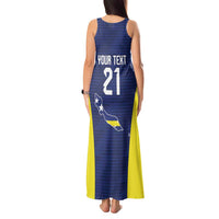 Personalized Curacao Sailboat Tank Maxi Dress Tropical Beach Sunset