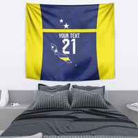 Personalized Curacao Sailboat Tapestry Tropical Beach Sunset