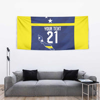 Personalized Curacao Sailboat Tapestry Tropical Beach Sunset