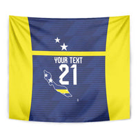 Personalized Curacao Sailboat Tapestry Tropical Beach Sunset