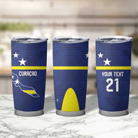 Personalized Curacao Sailboat Tumbler Cup Tropical Beach Sunset