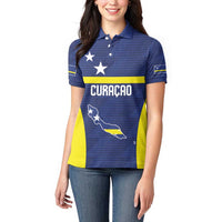 Personalized Curacao Sailboat Women Polo Shirt Tropical Beach Sunset