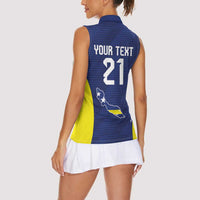 Personalized Curacao Sailboat Women Sleeveless Polo Shirt Tropical Beach Sunset