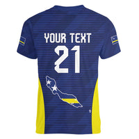 Personalized Curacao Sailboat Women V-Neck T-Shirt Tropical Beach Sunset