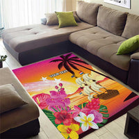 Curacao Football Custom Area Rug Come On La Familia Azul