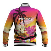 Curacao Football Custom Baseball Jacket Come On La Familia Azul