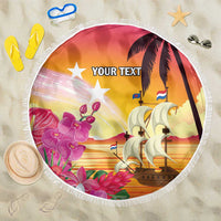 Curacao Football Custom Beach Blanket Come On La Familia Azul