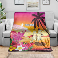 Curacao Football Custom Blanket Come On La Familia Azul