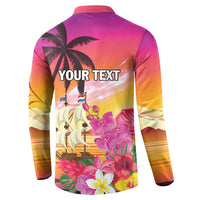 Curacao Football Custom Button Sweatshirt Come On La Familia Azul