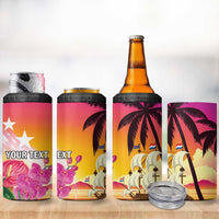 Curacao Football Custom 4 in 1 Can Cooler Tumbler Come On La Familia Azul