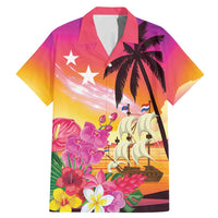 Curacao Football Custom Family Matching Mermaid Dress and Hawaiian Shirt Come On La Familia Azul