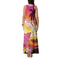 Curacao Football Custom Family Matching Tank Maxi Dress and Hawaiian Shirt Come On La Familia Azul