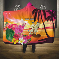 Curacao Football Custom Hooded Blanket Come On La Familia Azul