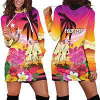 Curacao Football Custom Hoodie Dress Come On La Familia Azul