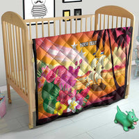 Curacao Football Custom Quilt Come On La Familia Azul