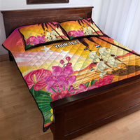 Curacao Football Custom Quilt Bed Set Come On La Familia Azul