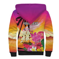 Curacao Football Custom Sherpa Hoodie Come On La Familia Azul