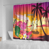 Curacao Football Custom Shower Curtain Come On La Familia Azul