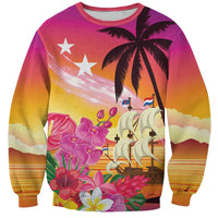 Curacao Football Custom Sweatshirt Come On La Familia Azul