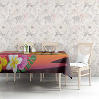 Curacao Football Custom Tablecloth Come On La Familia Azul