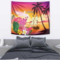 Curacao Football Custom Tapestry Come On La Familia Azul