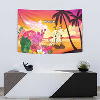 Curacao Football Custom Tapestry Come On La Familia Azul