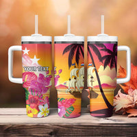 Curacao Football Custom Tumbler With Handle Come On La Familia Azul