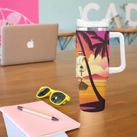 Curacao Football Custom Tumbler With Handle Come On La Familia Azul