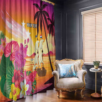 Curacao Football Custom Window Curtain Come On La Familia Azul