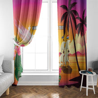 Curacao Football Custom Window Curtain Come On La Familia Azul