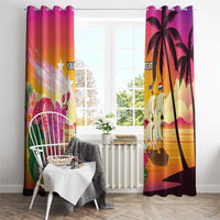 Curacao Football Custom Window Curtain Come On La Familia Azul