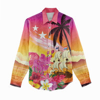 Curacao Football Custom Women Casual Shirt Come On La Familia Azul