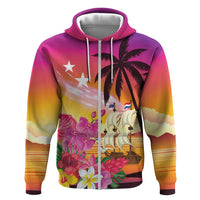 Curacao Football Custom Zip Hoodie Come On La Familia Azul