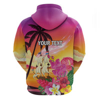 Curacao Football Custom Zip Hoodie Come On La Familia Azul