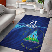 Nicaragua Football Custom Area Rug Come On Los Pinoleros