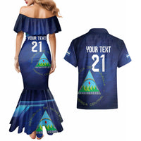 Nicaragua Football Custom Couples Matching Mermaid Dress and Hawaiian Shirt Come On Los Pinoleros
