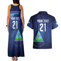 Nicaragua Football Custom Couples Matching Tank Maxi Dress and Hawaiian Shirt Come On Los Pinoleros