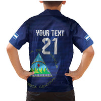 Nicaragua Football Custom Family Matching Mermaid Dress and Hawaiian Shirt Come On Los Pinoleros