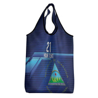 Nicaragua Football Custom Grocery Bag Come On Los Pinoleros