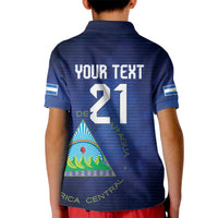 Nicaragua Football Custom Kid Polo Shirt Come On Los Pinoleros
